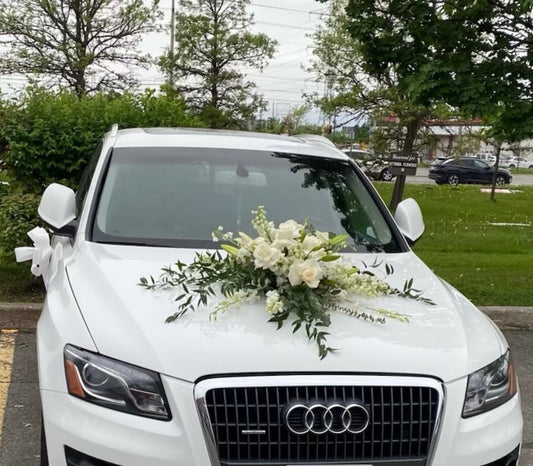 Velour Ivory Car Florals
